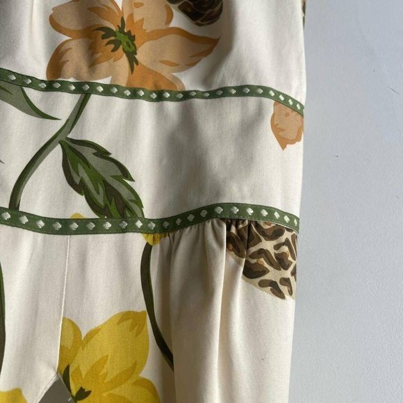 Donna Ricco New York Size 12- White Halter Floral & Pineapple Tropical Dress - Picture 10 of 10